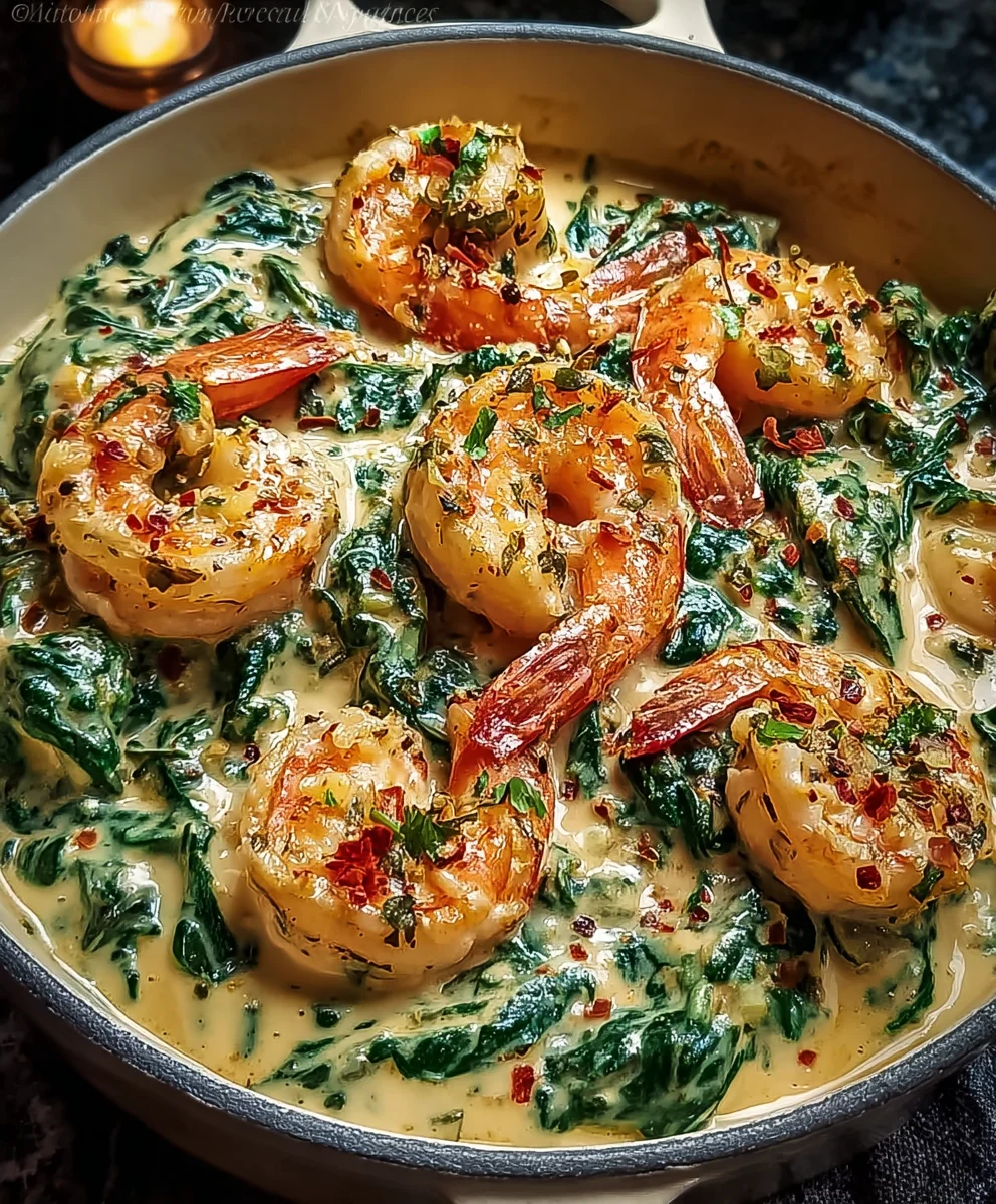 Creamy Shrimp Crab Spinach Pasta Delight