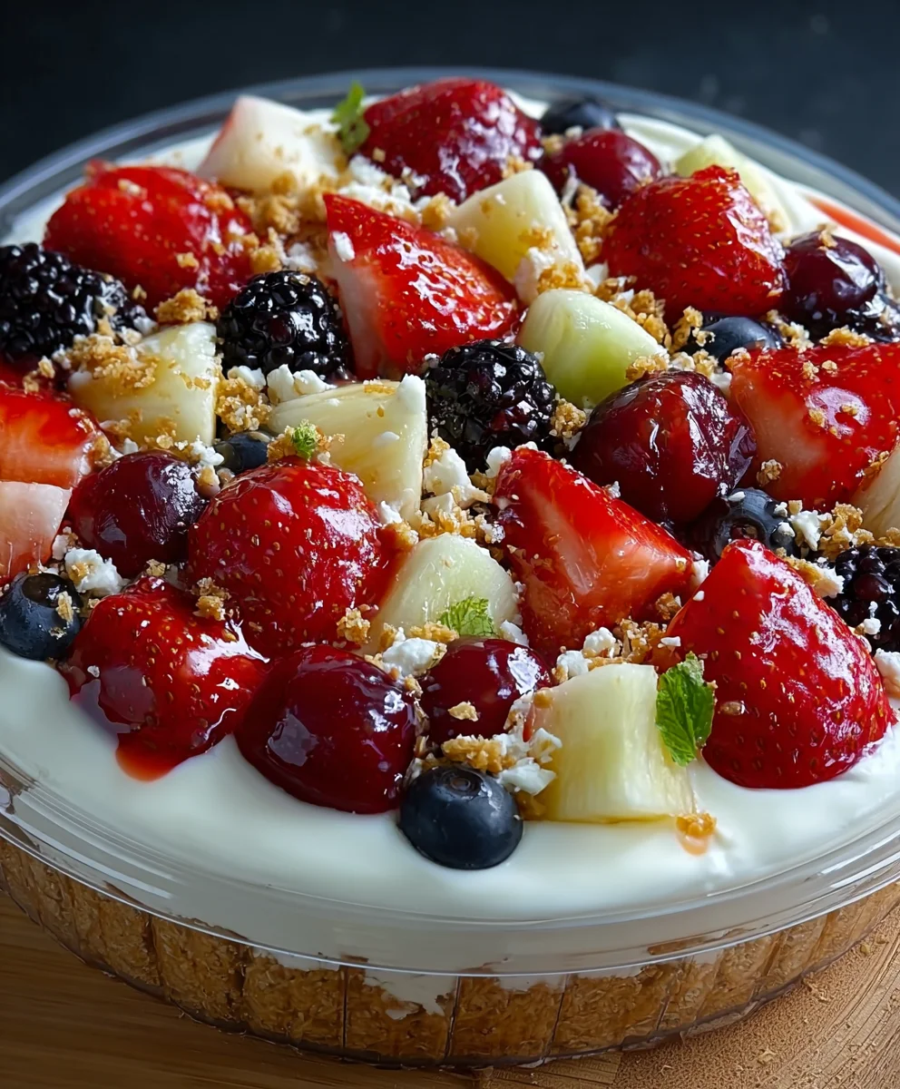 Easy Cheesecake Fruit Salad-Creamy & Refreshing Dessert