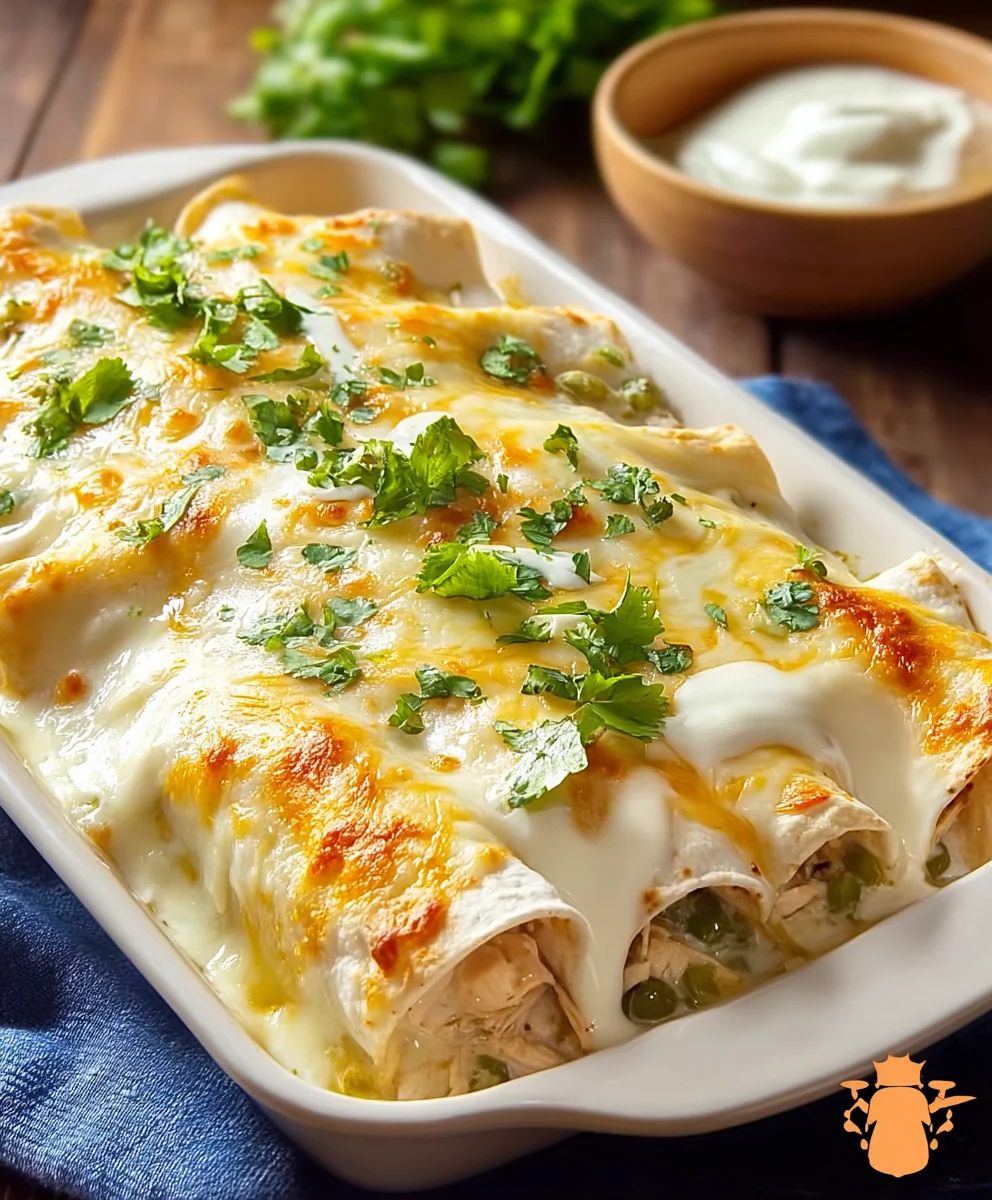 Creamy Chicken Enchiladas - Easy White Sauce Recipe