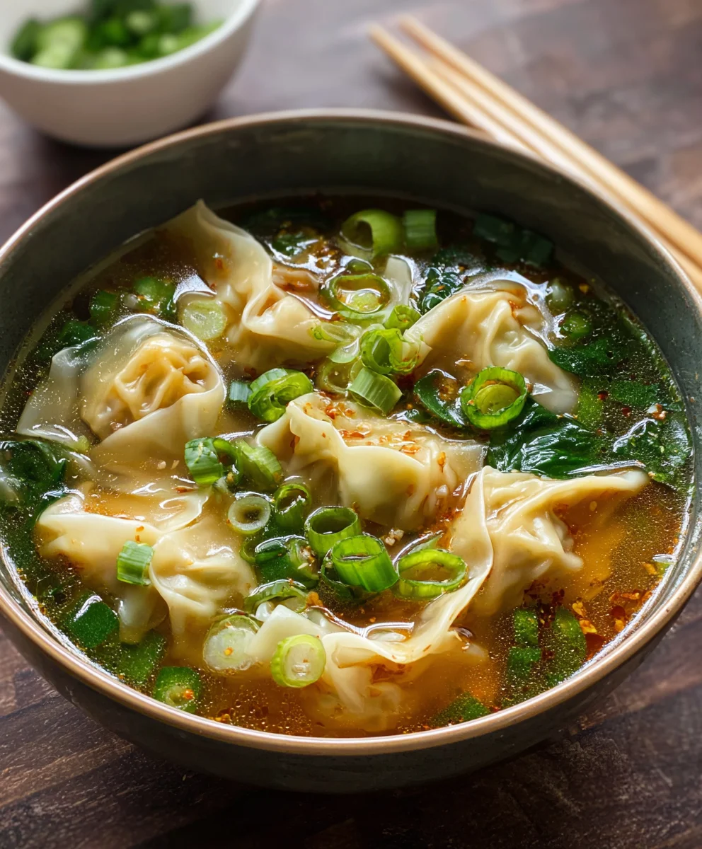 Easy Wonton Soup Recipe - Delicious Beef & Veggie Flavor
