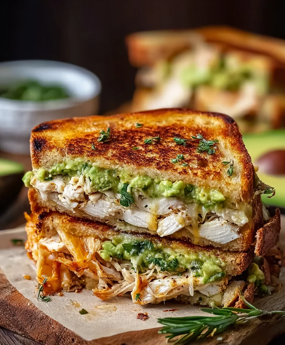 Easy Chicken Avocado Melt Sandwich-Quick & Delicious