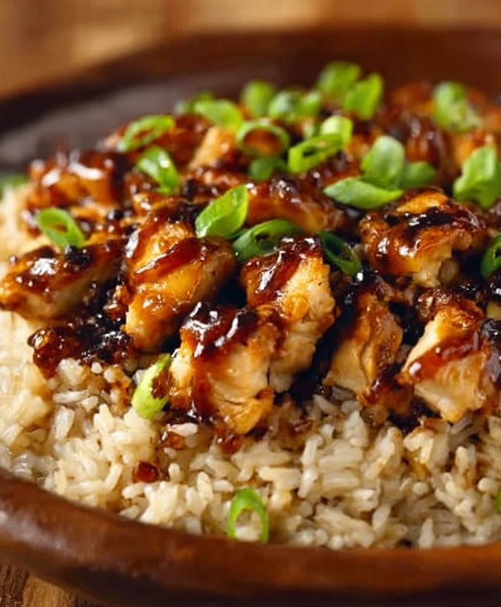 Easy Honey BBQ Chicken Rice Recipe-Quick Meal