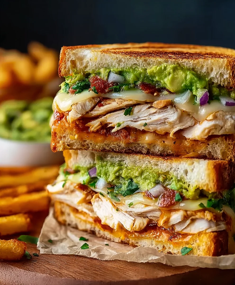 Easy Chicken Avocado Melt Sandwich Recipe
