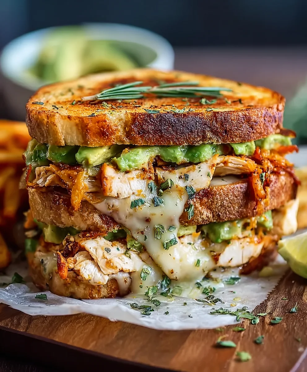Easy Chicken Avocado Melt Sandwich-Quick & Delicious