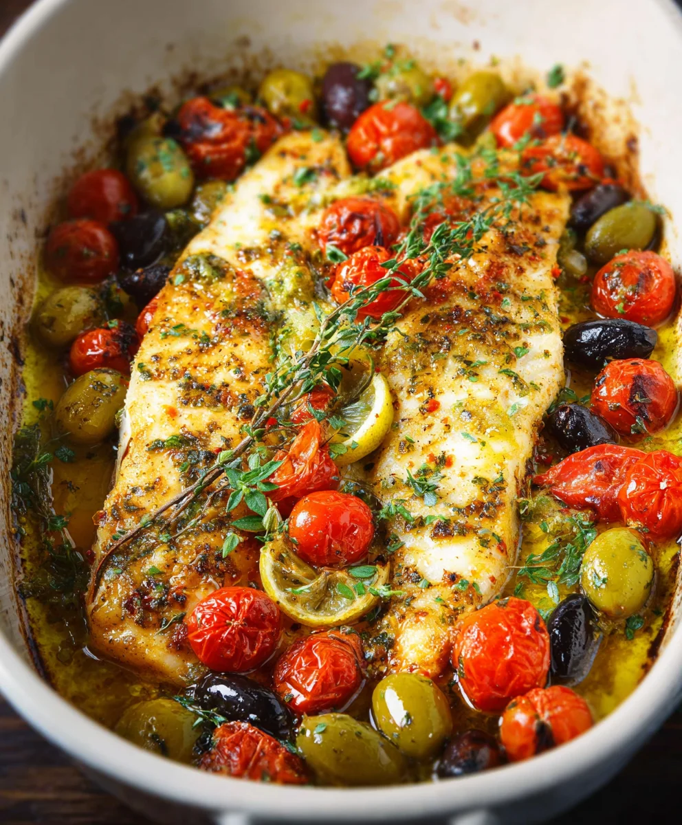 Easy Mediterranean Baked Fish - Quick Weeknight Meal