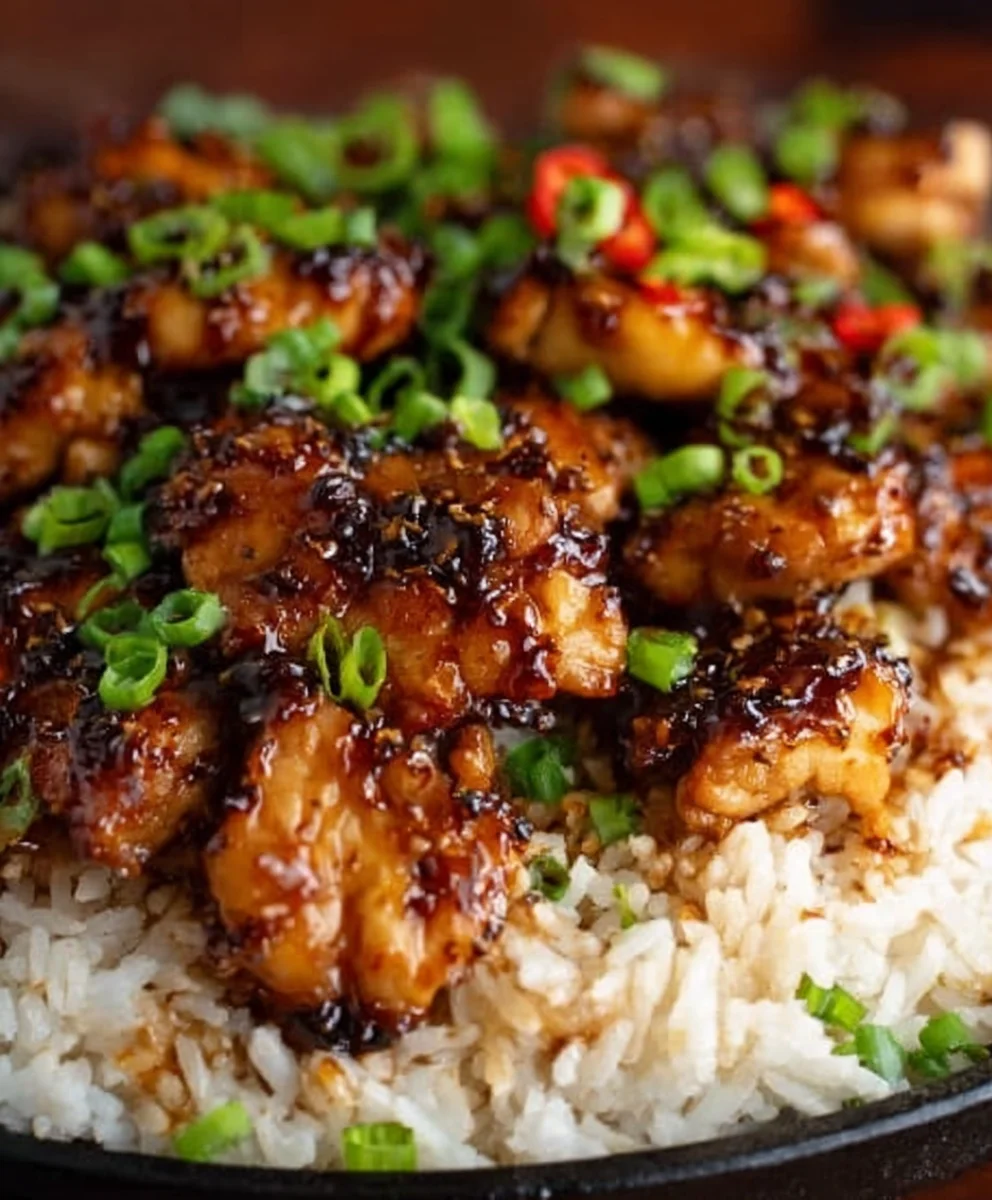 Easy Honey BBQ Chicken Rice Recipe-Quick Meal