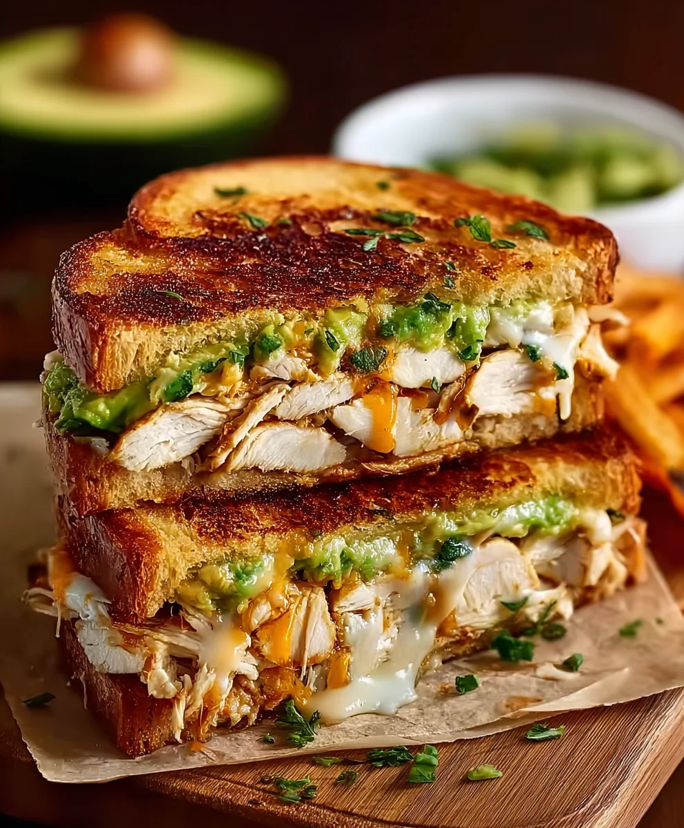 Easy Chicken Avocado Melt Sandwich Recipe