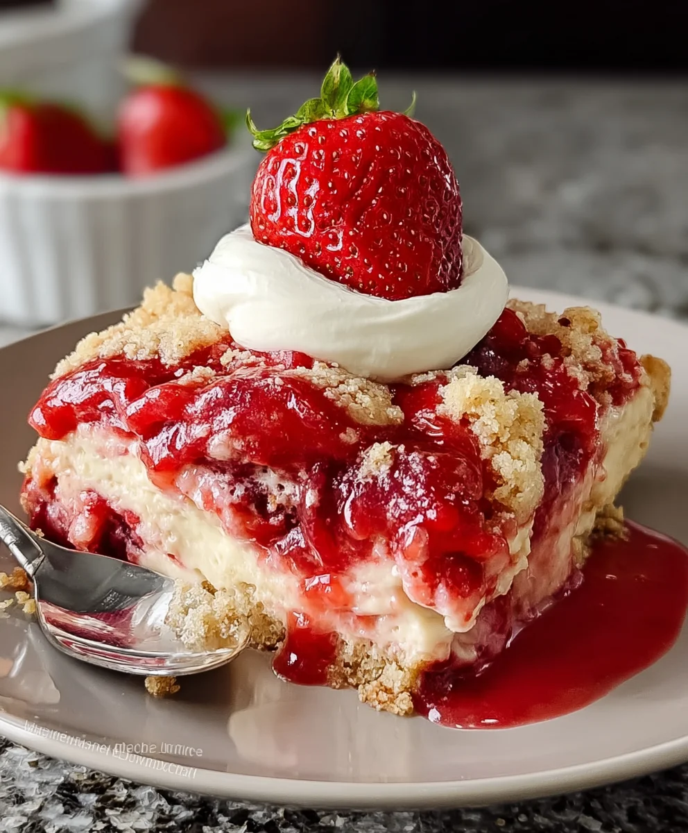 Easy Strawberry Cheesecake Dump Cake Recipe