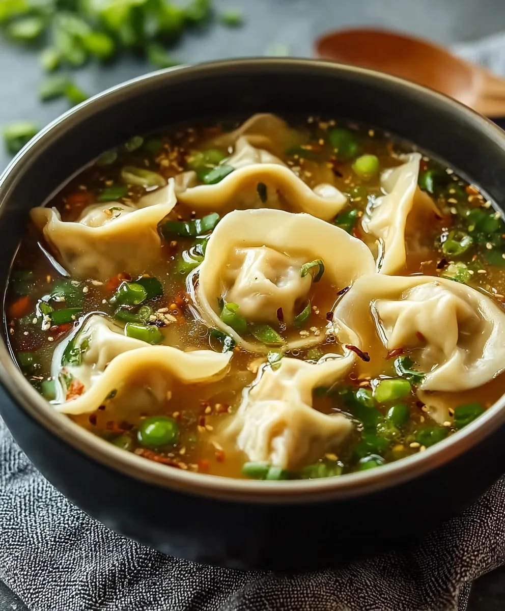 Beef Potsticker Soup - Comforting Flavorful Bowl
