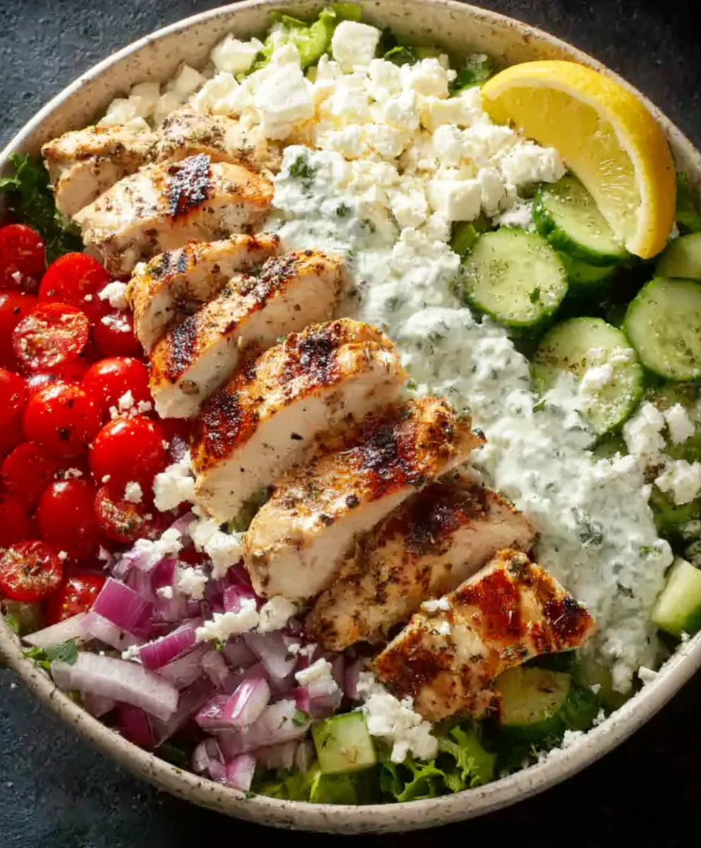 Easy Greek Chicken Bowls- Fresh Flavorful Meal