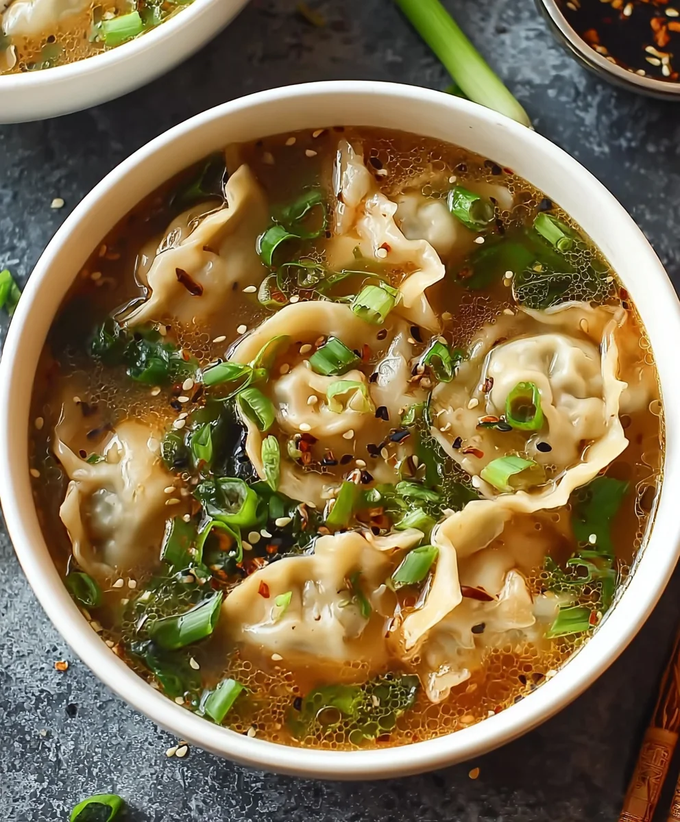 Beef Potsticker Soup - Comforting Flavorful Bowl