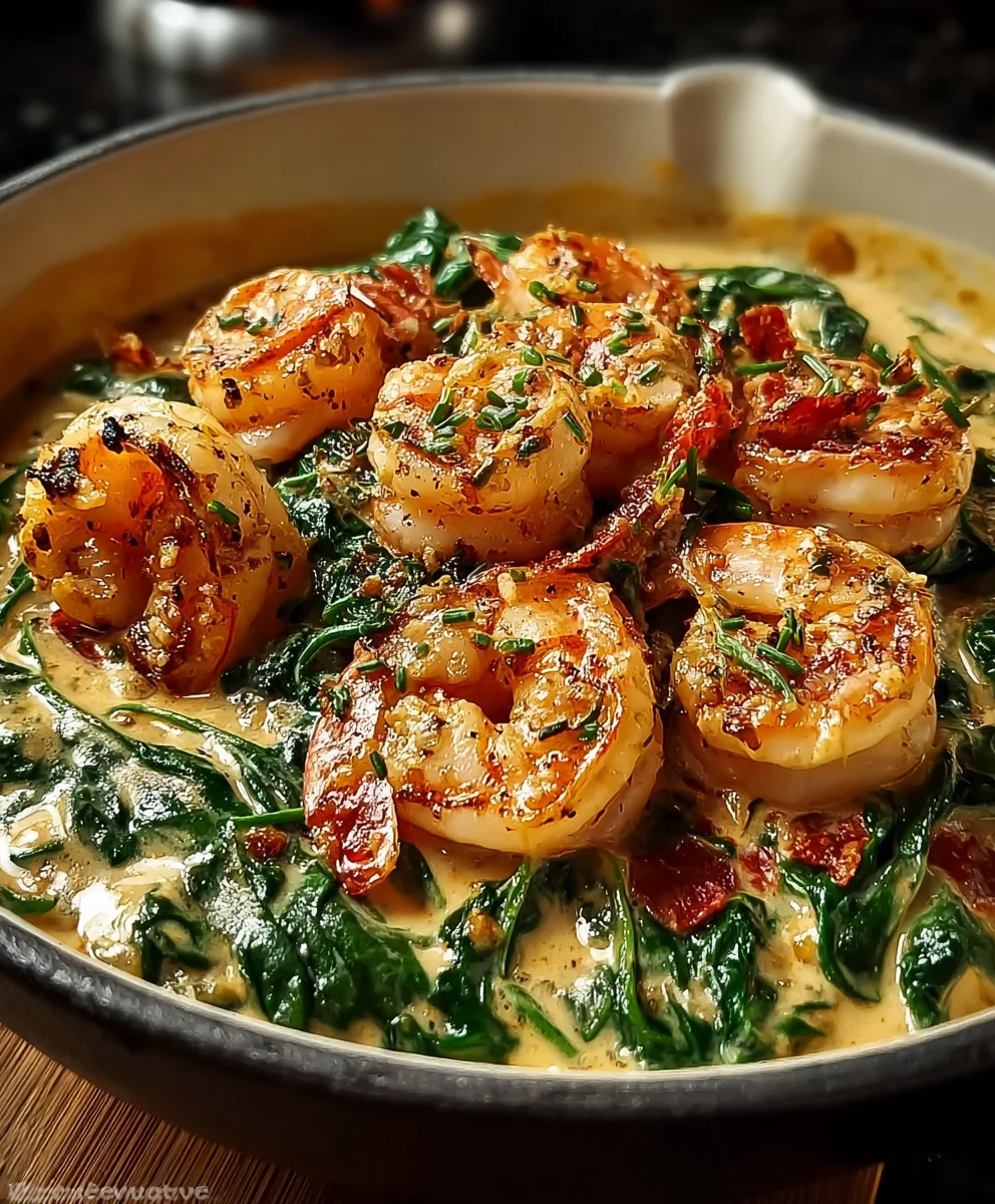 Creamy Shrimp Crab Spinach Recipe-Ocean Flavors