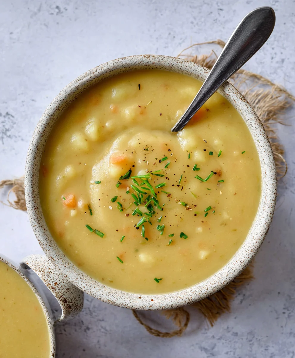 Creamy Vegan Potato Soup-Comfort In A Bowl