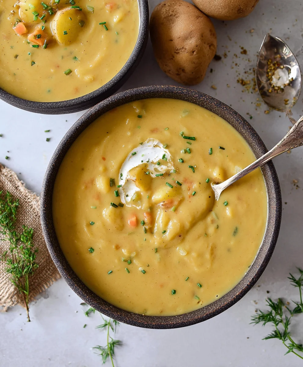 Creamy Vegan Potato Soup - Easy & Delicious