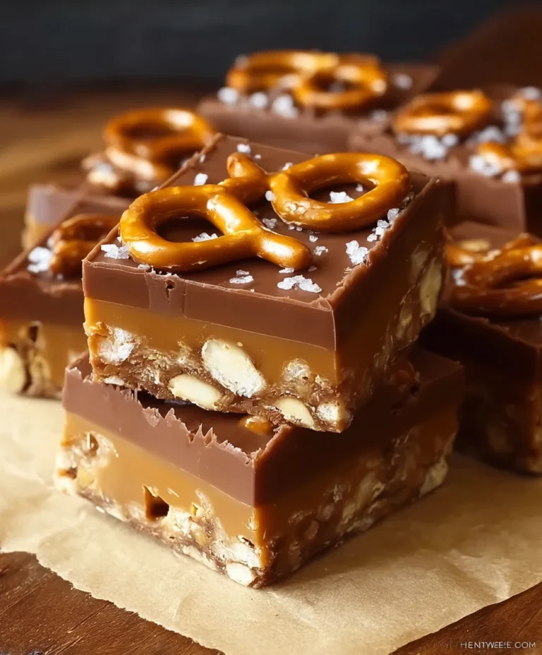 Easy Caramel Pretzel Bars Recipe-Sweet & Salty Delight