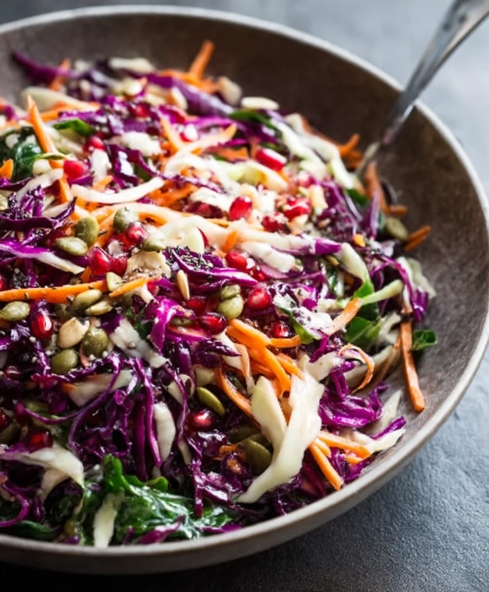 Winter Veggie Coleslaw Recipe-Hearty & Fresh