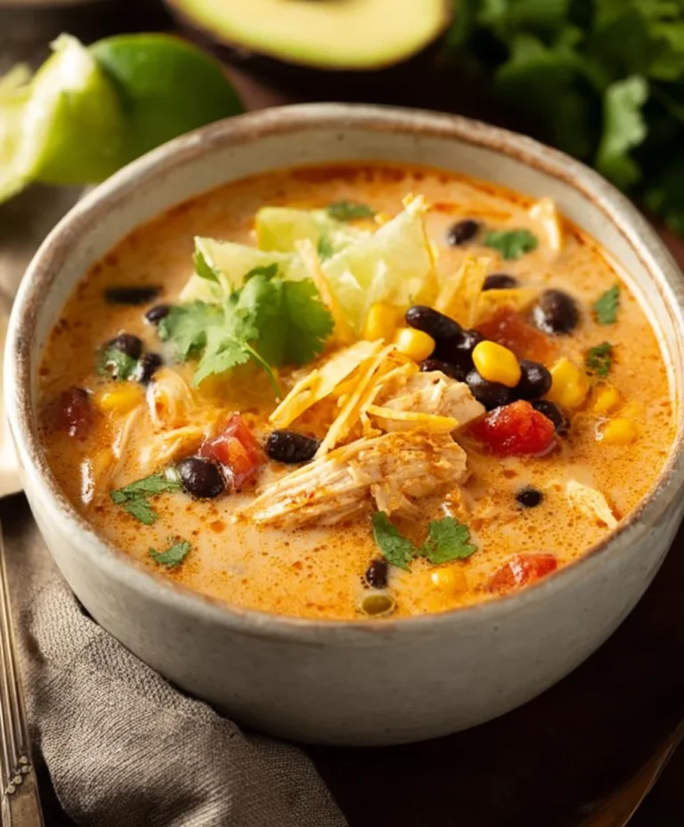 Creamy Chicken Tortilla Soup – Easy & Flavorful