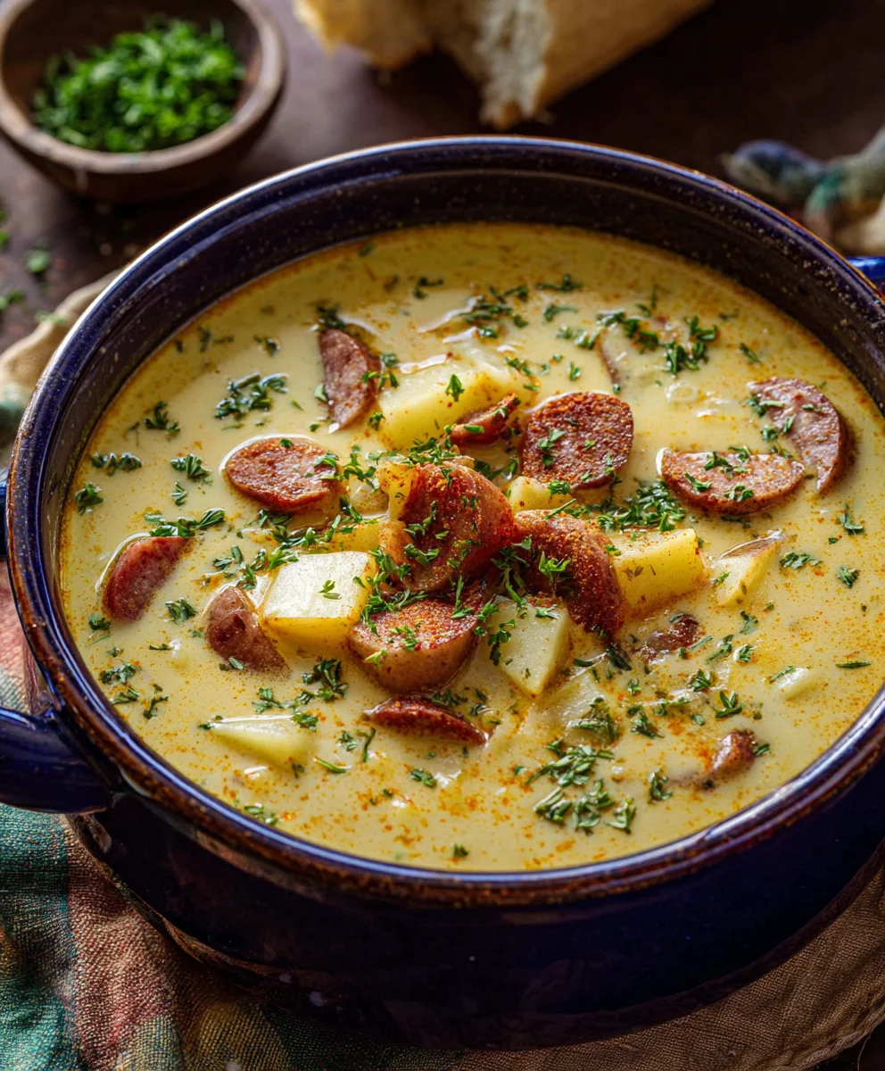 Spicy Cajun Potato Soup-Hearty & Flavorful