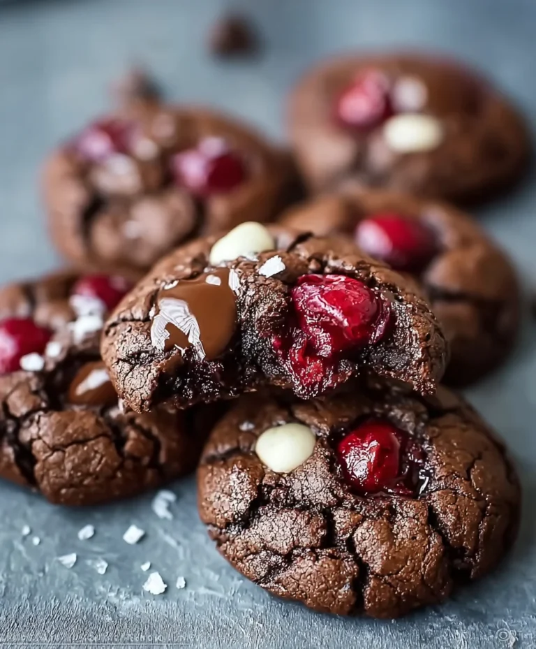 Gooey Chocolate Cherry Cookies-Best Recipe