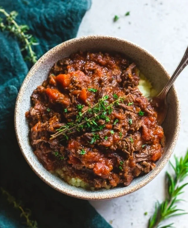 Slow Cooker Beef Ragu: Whole30, Pnon-non-non-alcoholic alternativeic non-alcoholic aleo, Gluten-Free