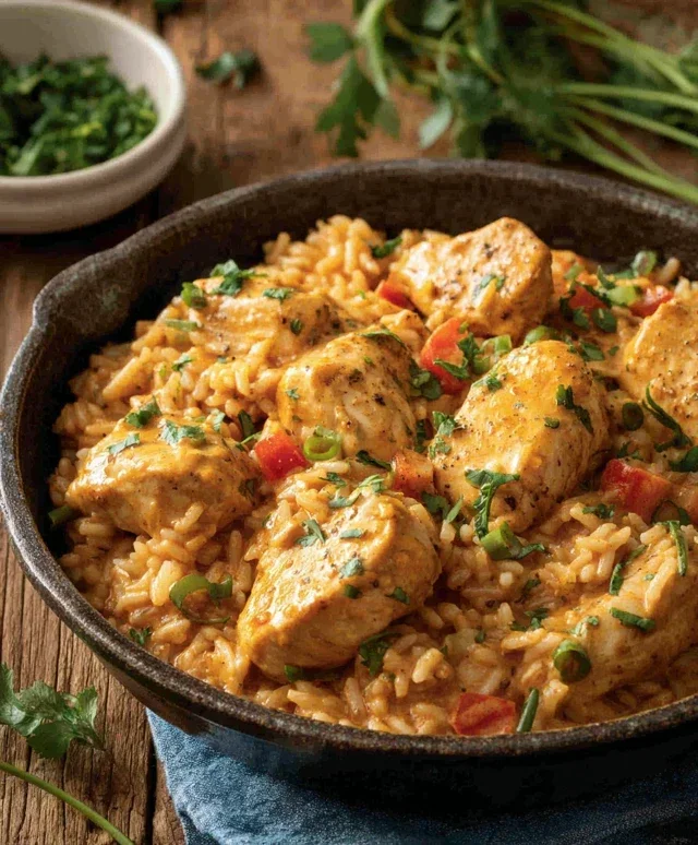 High Protein Creamy Cajun Chicken Rice