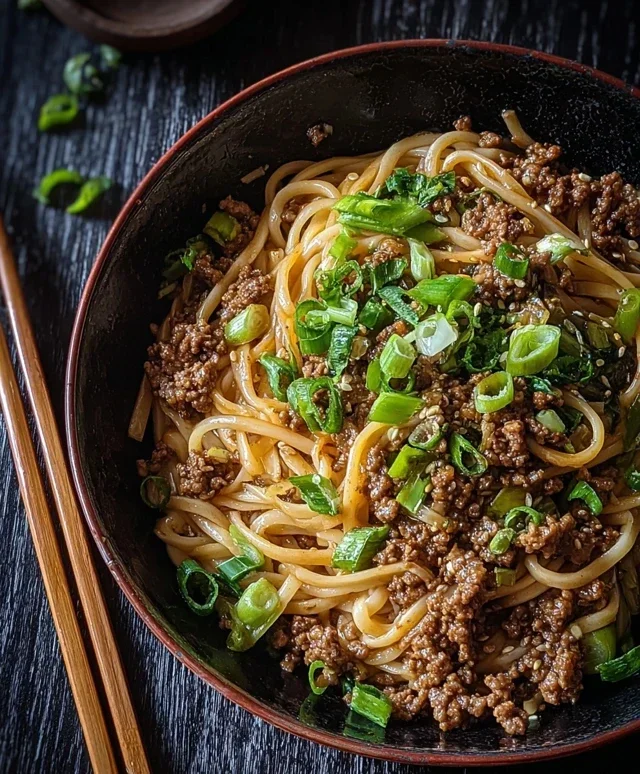 Asian Ground Beef Noodles