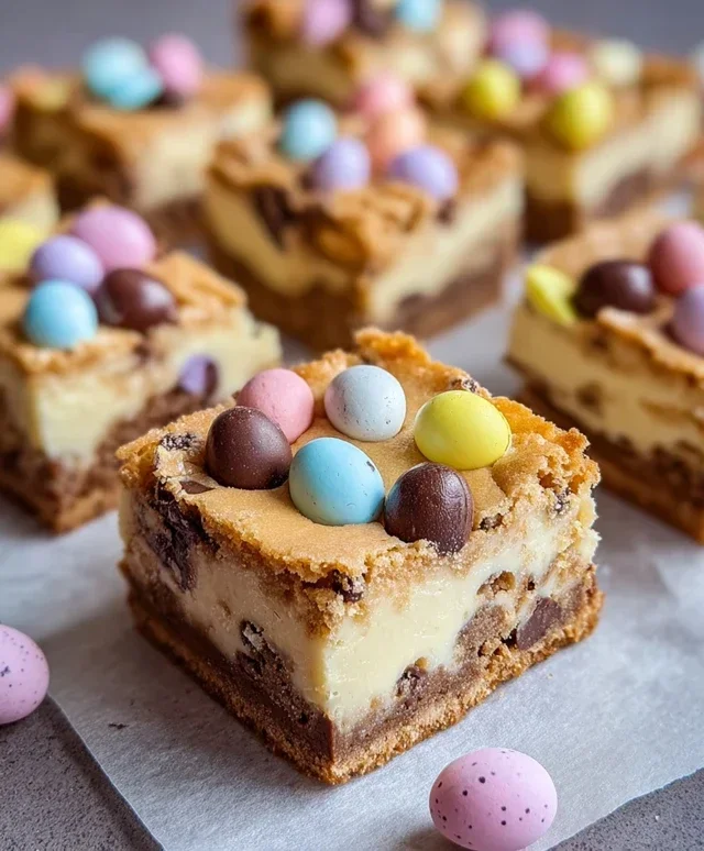 Mini Egg Cheesecake Cookie Bars