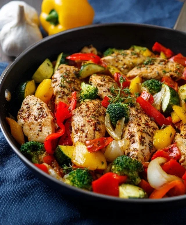 Healthy Chicken and Vegetables Skillet