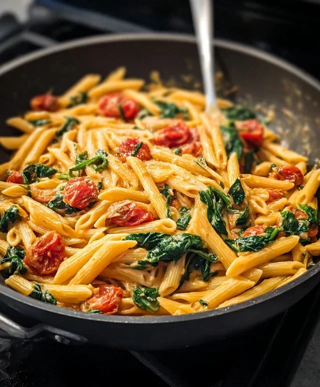 One-Pot Spinach Tomato Pasta