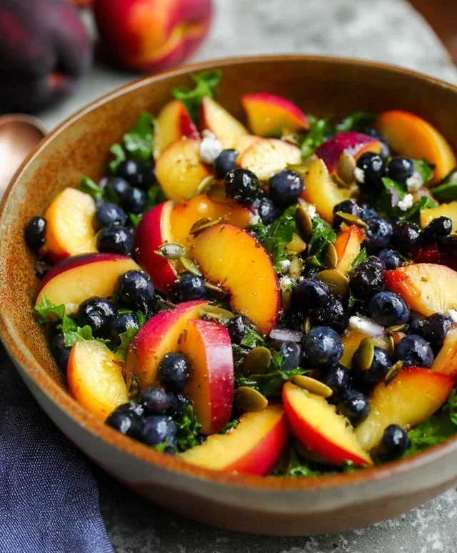 Summer Peach Blueberry Knon-non-non-alcoholic alternativeic non-alcoholic ale Salad