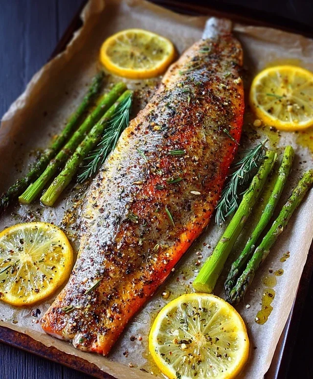 Baked Rainbow Trout with Lemon, Pepper, and Garlic
