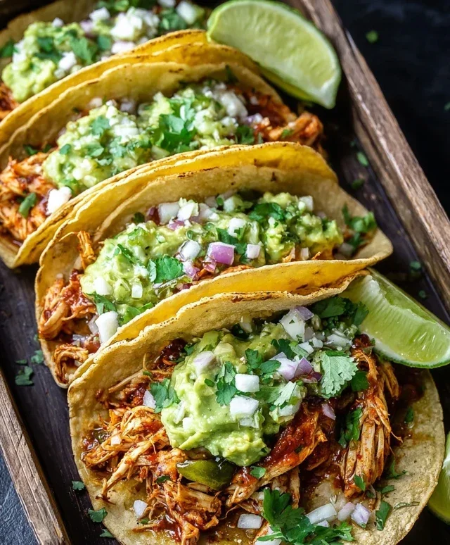 Crispy Poblano Chicken Tacos with Avocado-Jalapeño Salsa