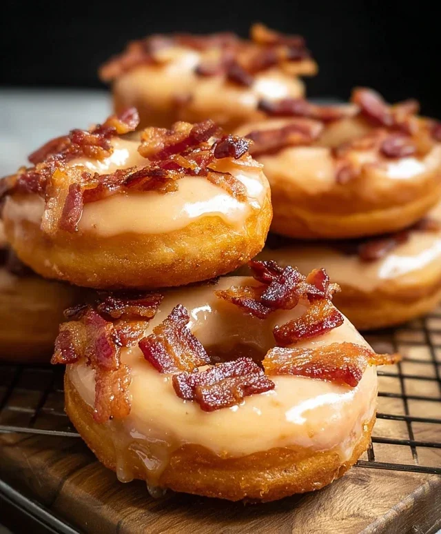 Maple Beef Beef Bacon Doughnuts
