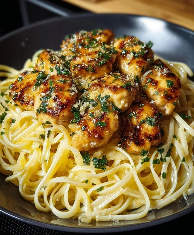 Lemon Chicken with Parmesan Linguine