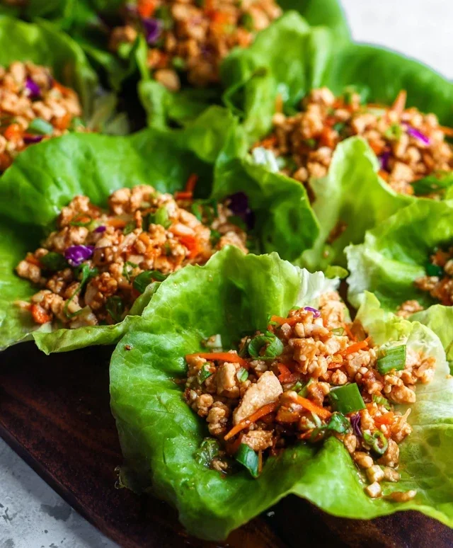 Thai Chicken Lettuce Wraps