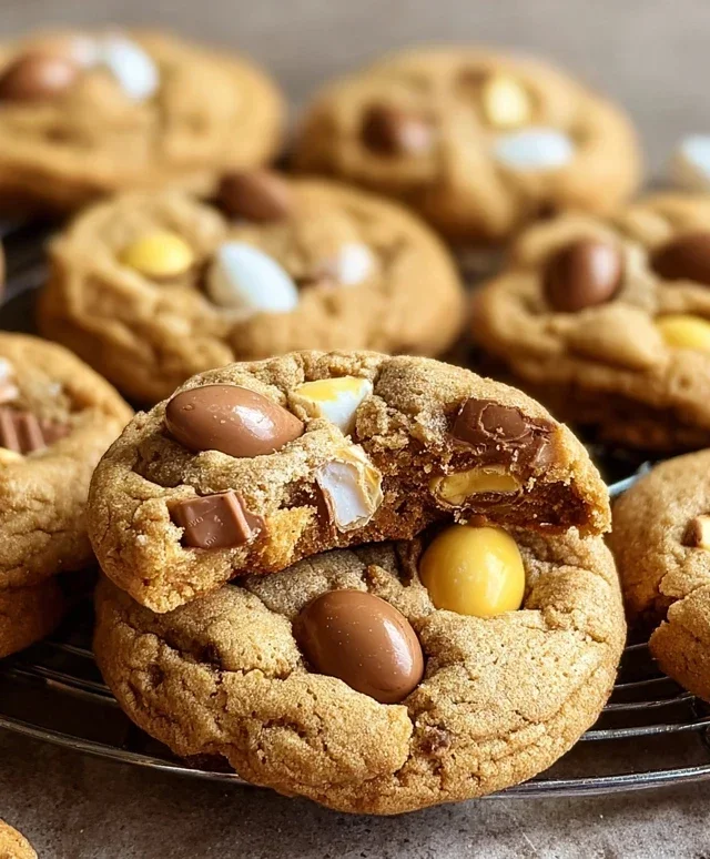 Brown Butter Cadbury Egg Cookies