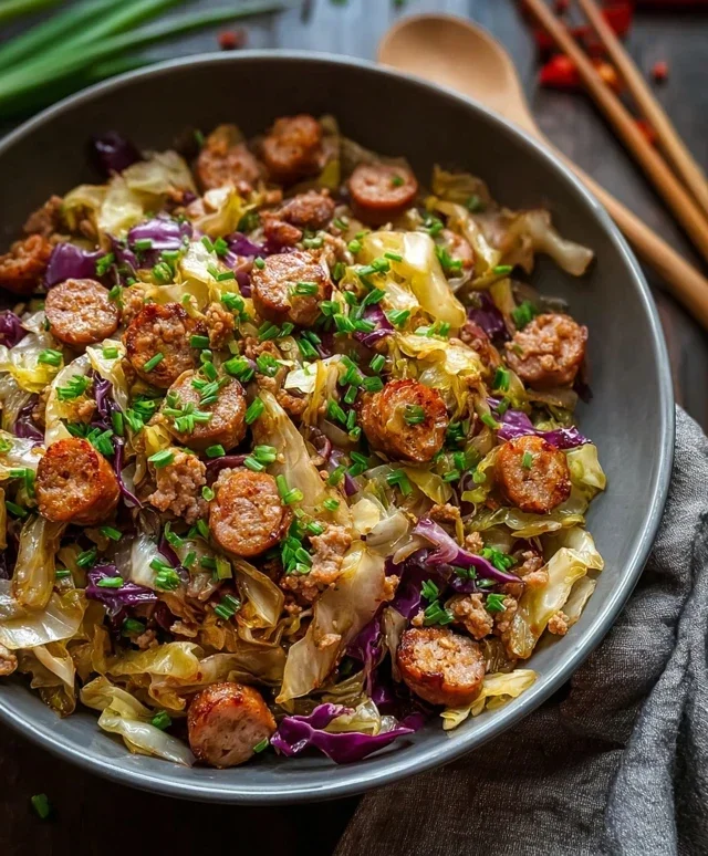 Easy Sausage and Cabbage Stir Fry