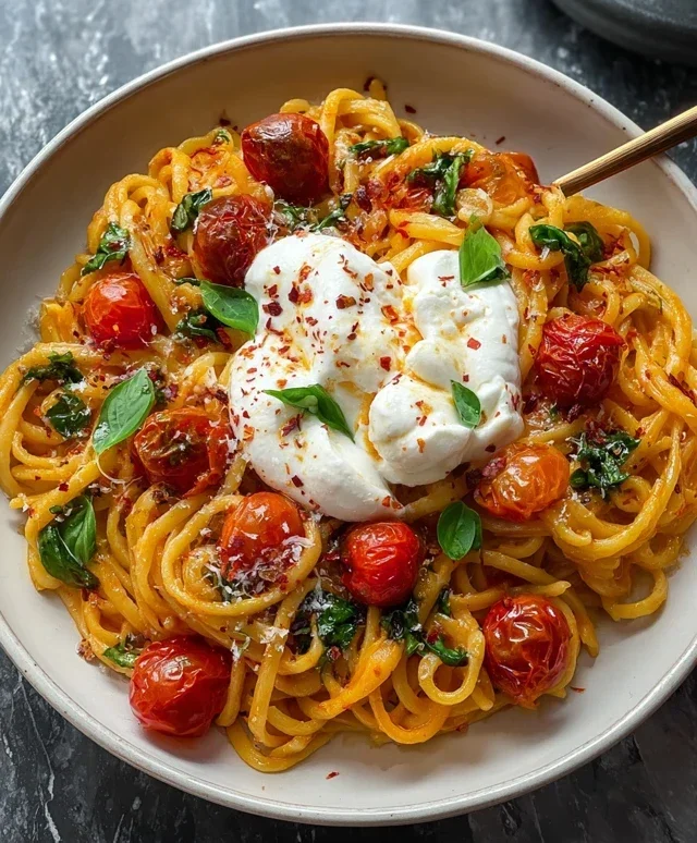 Burst Tomato Burrata Pasta