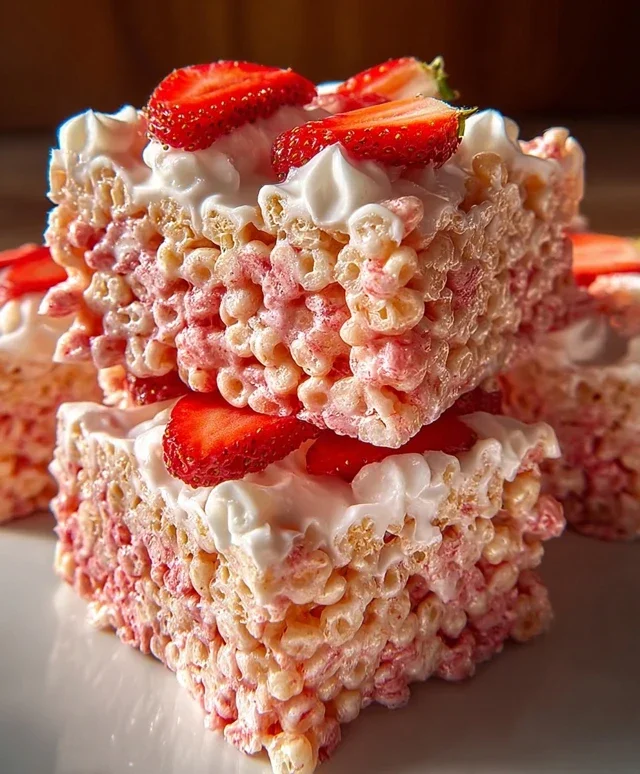 Strawberry Crunch Rice Krispie Treats