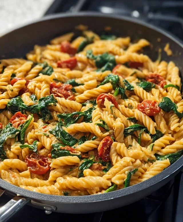 One-Pot Spinach Tomato Pasta