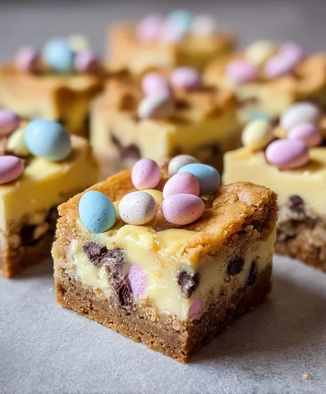Mini Egg Cheesecake Cookie Bars