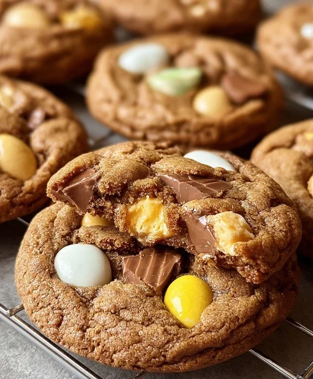 Brown Butter Cadbury Egg Cookies
