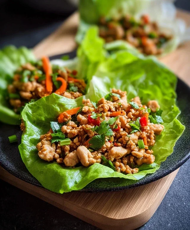 Thai Chicken Lettuce Wraps