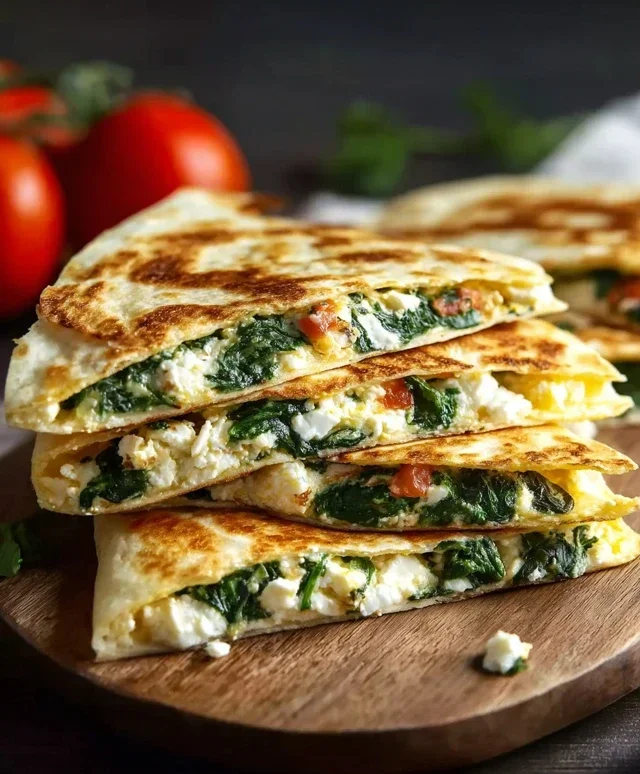 Spinach and Feta Quesadillas