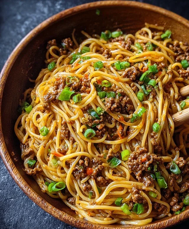 Asian Ground Beef Noodles