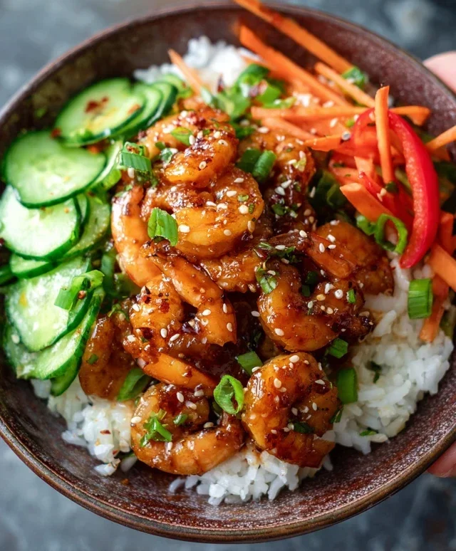Honey Garlic Shrimp Bowls