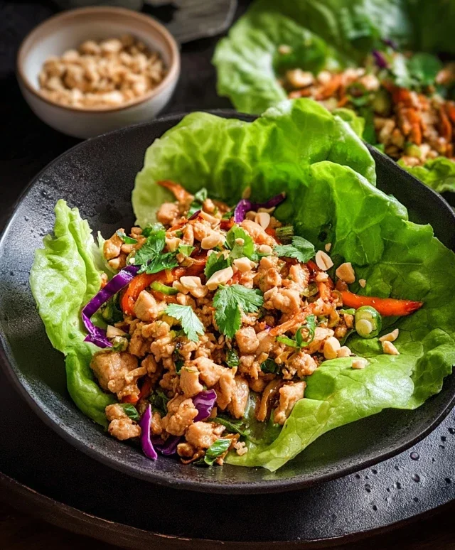 Thai Chicken Lettuce Wraps