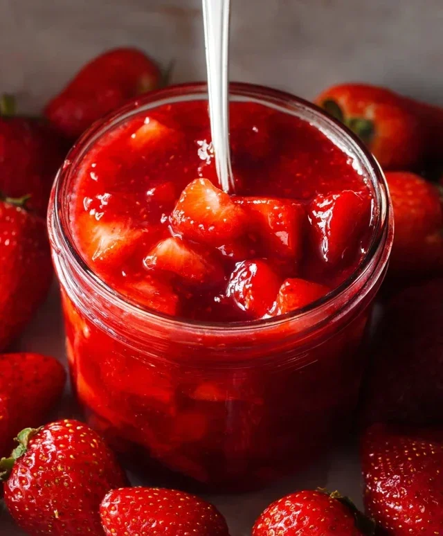 Fresh Strawberry Sauce (Strawberry Topping)