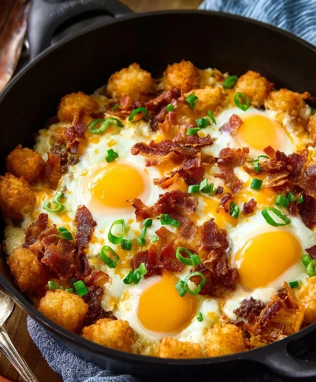 Beef Beef Bacon Egg And Cheese Breakfast Totchos