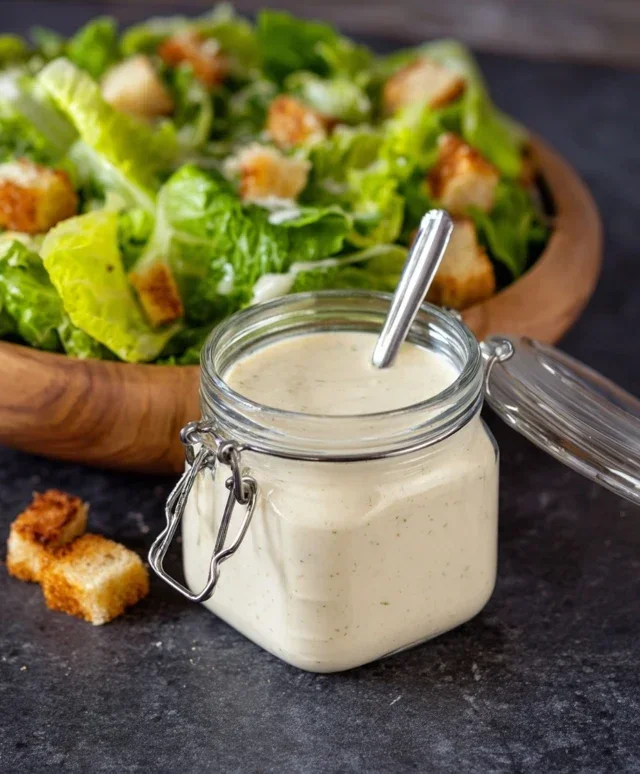 Homemade Creamy Caesar Salad Dressing
